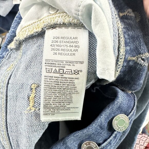 Gap Women's‎ Jeans High Rise Cheeky Straight Button Fly Size 26 - Picture 6 of 6